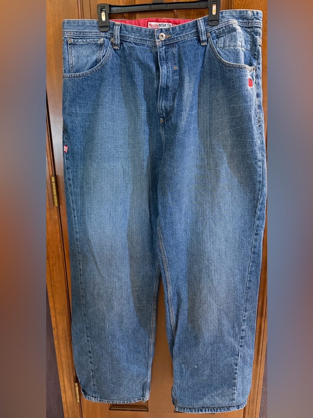 Vintage Meoshe Denim Co Baggy Jeans Mens Size 40 Y2K Hip Hop Skater Pants Blue